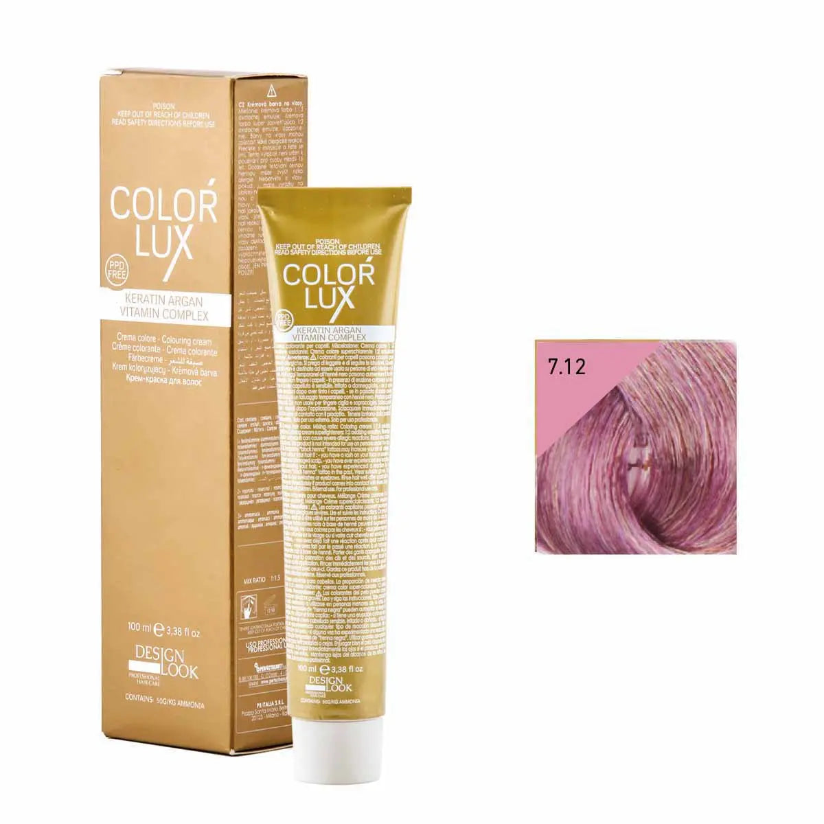 COLOR LUX 7.12 BIONDO CENERE VIOLA 100 ml