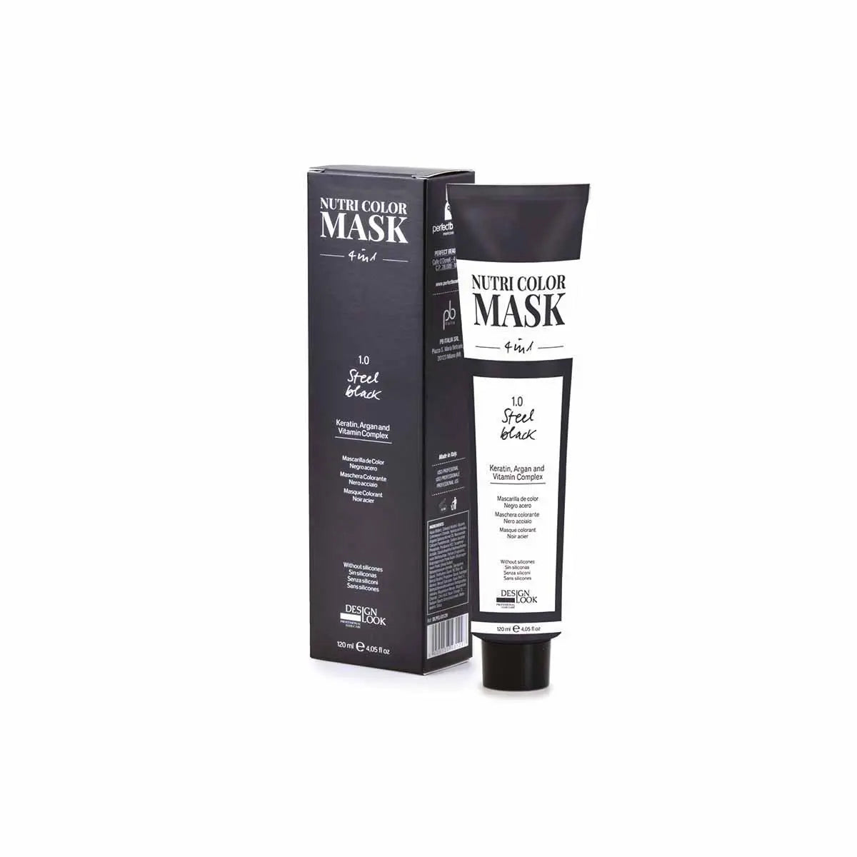 MASCHERA COLORANTE 4 in 1 NERO ACCIAIO 120 ml