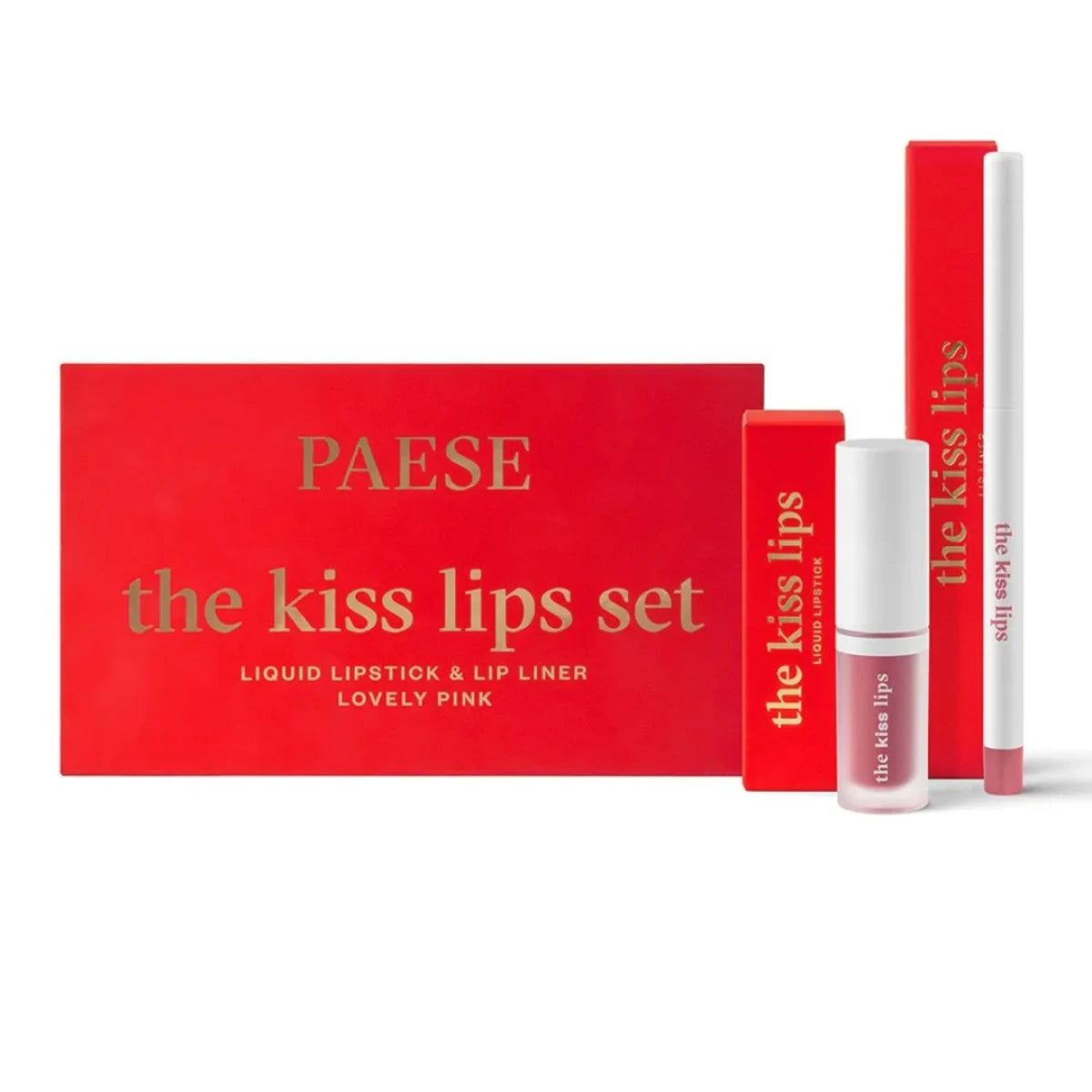 The Kiss Lips Set / 03 Lovely Pink - rossetto liquido