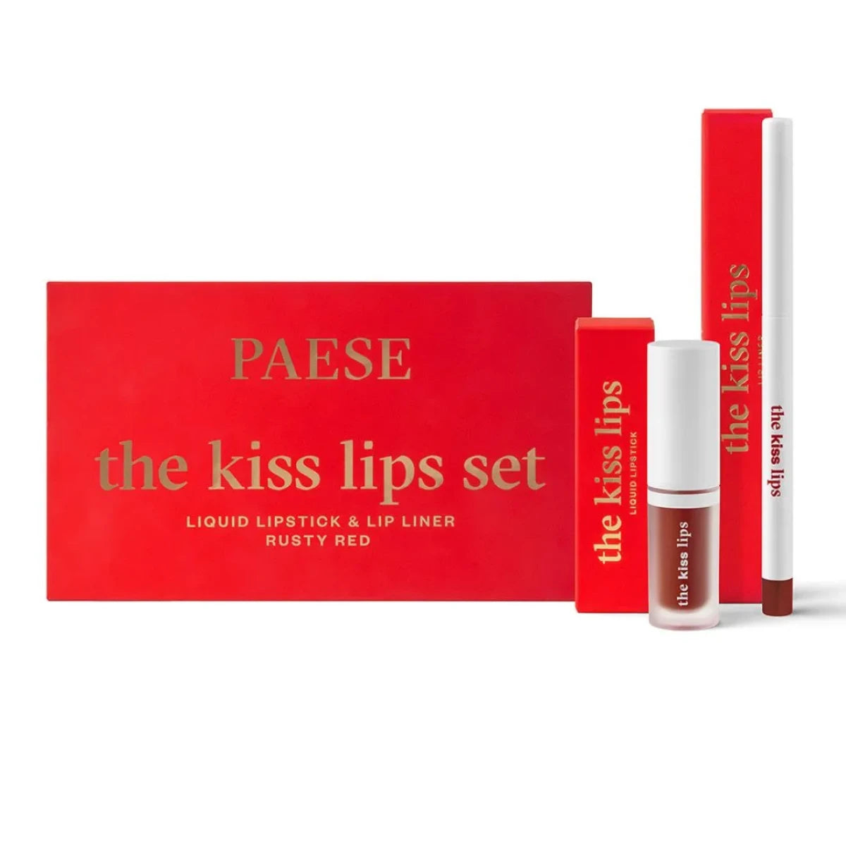 The Kiss Lips Set / 04 Rusty Red - rossetto liquido