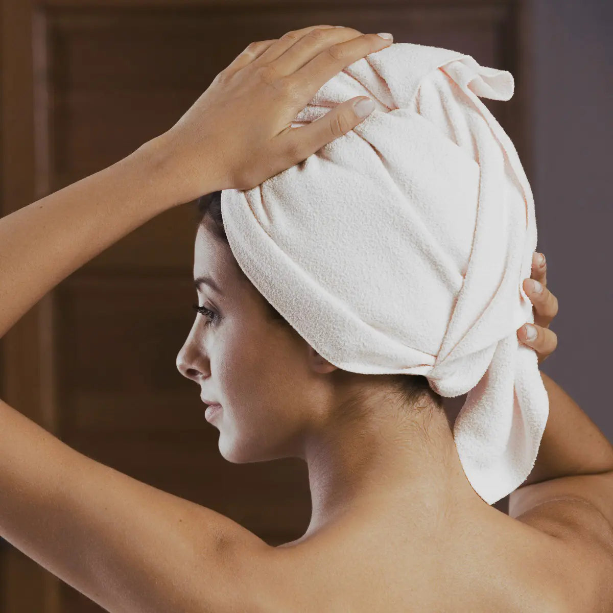 Turbante per capelli in microfibra